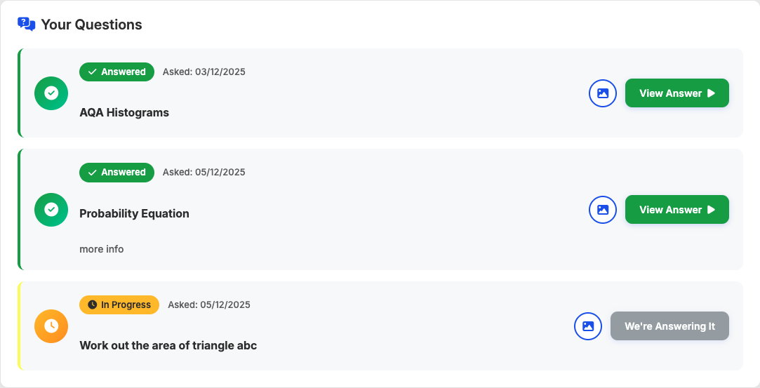 Teacher records video answer